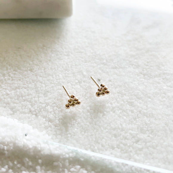 Dewdrop Collection - You didn't know you need, but now you won't be able to live without!  Start a new day with dewdrop earrings that bring magic and spark joy in your life.  These minimal dainty studs are the perfect addition to your everyday stack and your new favorite earrings that you never wanna take off!     14k Gold Filled  Approximately 5mm x 5mm (0.2