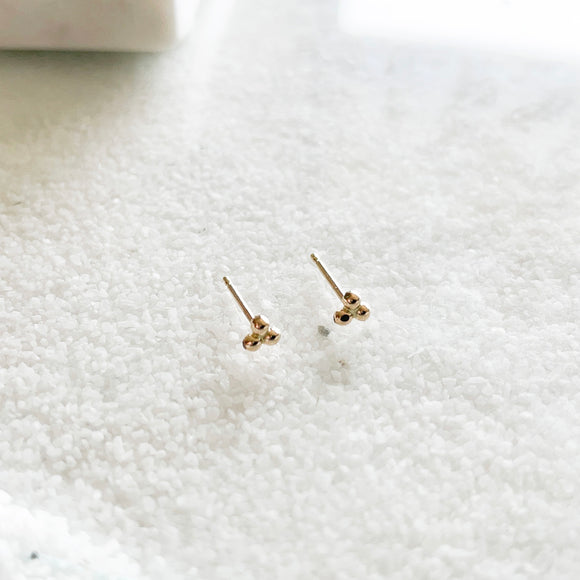 Dewdrop Collection - You didn't know you need, but now you won't be able to live without!  Start a new day with dewdrop earrings that bring magic and spark joy in your life.  These dainty micro studs are the perfect addition to your everyday stack and your new favorite earrings that you never wanna take off!     14k Gold Filled  Approximately 3mm x 3mm (0.15