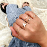 Elevating our Yin Yang concept, our Two Textured Ring with one side hammered and one side smooth, brings together bold and simplicity in perfect harmony. This beautiful design will surely add a unique touch to your style!  14K Gold Filled  Nickel Free