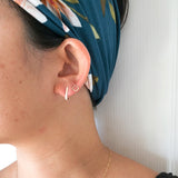 X + BAR Huggie Stud Earrings (SOLD AS PAIR)