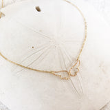 YOUNG IN HEART, YOUNG IN SPIRIT.  Whenever you go, your angel will be by your side♡  Handmade angel wing charm is centered in delicate chain to keep dainty and feminine look.     Materials  14K Gold Filled