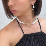 Our Vintage Rainbow motif clasps are our original design, intricately and delicately hand forged. The elevated retro clasp creates the boldest statement, that can be worn two ways - rainbow clasp displayed front and center as a bold statement necklace or worn traditionally in the back as a classy pearl necklace. Each pearl displays a unique shape, no two are alike. 