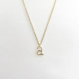 Lowercase Typewriter Font Initial a necklace. Make It Personal With One Special Letter.  Each Typewriter font initial is originally hand-forged one by one. Each letter is hammered delicately to add some sparkle and shine just like you.   14k Gold Filled