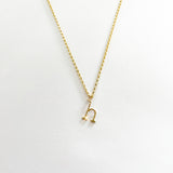 Lowercase Typewriter Font Initial h necklace. Make It Personal With One Special Letter.  Each Typewriter font initial is originally hand-forged one by one. Each letter is hammered delicately to add some sparkle and shine just like you.   14k Gold Filled
