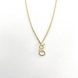 Lowercase Typewriter Font Initial g necklace. Make It Personal With One Special Letter.  Each Typewriter font initial is originally hand-forged one by one. Each letter is hammered delicately to add some sparkle and shine just like you.   14k Gold Filled