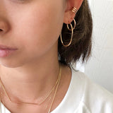 square edge circle hoops SIMPLE, EDGY, MODERN, DAINTY - ALL IN ONE  These small hoops are perfect style and size for everyday-wear.   14K Gold Filled. simple hoops. simple circle hoops. statement hoops. Large circle hoops. Medium Circle Hoops