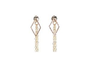 Looking for something a little bit more than just studs? Make a statement with these studs with short chain backing. Whether you choose to wear studs with your own regular stud backings or our natural elegant flow style, you're sure to love your look! The 2-way styles of these earrings are a must-have!