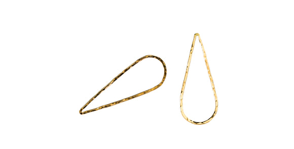 Add the newest modern look in your everyday with this asymmetrical upside down flat teardrop earrings  14K Gold Filled  Length: 1 5/8