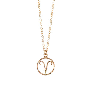 Personalize your jewelry with your own zodiac sign and enjoy our delicate and feminine Aries necklace. Zodiac sign necklace made of 14K Gold Filled.