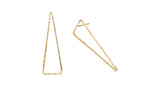 Add the newest modern look in your everyday with this asymmetrical upside down Triangle earrings.    14K Gold Filled  Length: 1 5/8"