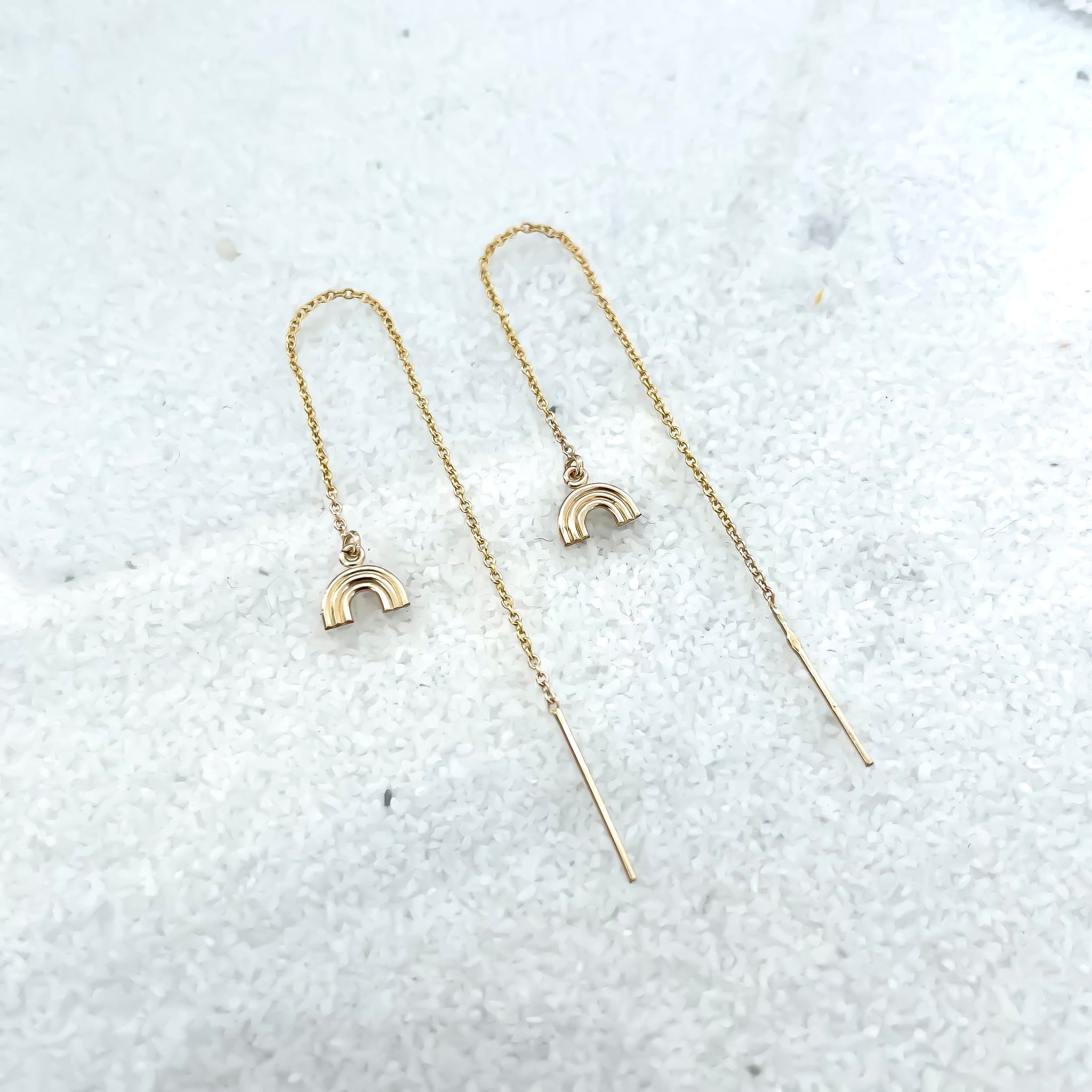 Miyuki Seed Bead Threader Earrings - Rainbow – Lucinda's
