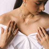 UNLEASH YOUR INNER STRENGTH AND AWAKEN THE HIDDEN GODDESS WITHIN.  Feminine strength merges with natural elegance through our Goddess Band. The smooth texture and design of a golden band symbolize independence and confidence. You are bold, brave, and courageous. Embrace the elegance of natural beauty with our Goddess Band Rings and bring out the goddess inside you. Whether for work or an evening out, our Goddess Collection will surely add boldness to your look.   Unisex. 14K Gold Filled. Nickel Free.
