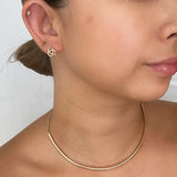 Classic jewelry vibe with elegant touch embodies the simplicity of modern sophistication.  These show-stopping TRIO Knot studs feature three different textures in a striking and statement-worthy design.  Stunningly beautiful and effortless, these studs add elegant yet glamorous touch with classic jewelry vibe to your everyday.     SIZE: 3/8" (10mm)