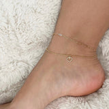 Sophisticated summer look from ground up with our dainty + classy anklets♡︎  Delicate and durable rolo chain adorned with our fav mini rainbow charm - perfect anklet for any outfit, any mood!     14K Gold Filled 