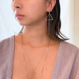 Small Triangle Threader Earrings