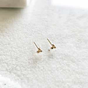 Dewdrop Collection - You didn't know you need, but now you won't be able to live without!  Start a new day with dewdrop earrings that bring magic and spark joy in your life.  These dainty micro studs are the perfect addition to your everyday stack and your new favorite earrings that you never wanna take off!     14k Gold Filled  Approximately 3mm x 3mm (0.15" x 0.15")