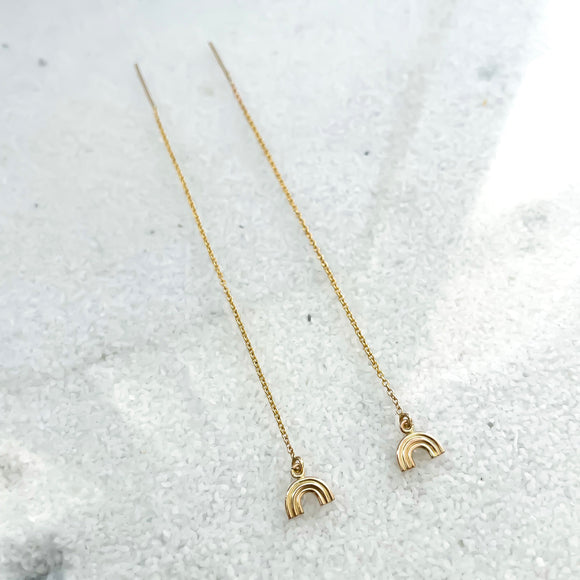 Mini Vintage Rainbow Threaders are minimalist in nature with a playful touch embodied in a chic look.  Designed to be worn through one or multiple piercings and perfect for everyday wear from work to play.