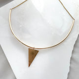 Be authentic. Be original. Your true self is as beautiful as nature itself. Stay confident and stay real with our Golden Triangle collection.  Our Golden Triangle Curve Bar Necklace’s simple design will fit with any style. It is elegant enough to compliment your evening wear yet versatile enough to accentuate your casual wear.   Golden Triangle charm is removable. The two-way design of this piece allows you to play with your style. You can be bold, strong, and confident.  14K GOLD FILLED.