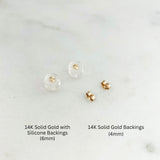 14K SOLID GOLD Petite Heart Studs