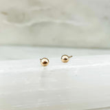 14K SOLID GOLD Classic Ball Studs