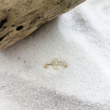Complete the perfect minimalist look and enjoy a touch of chic in the most delicate way with our dainty Mini Moon Ring.   14K Gold Filled; Nickel Free